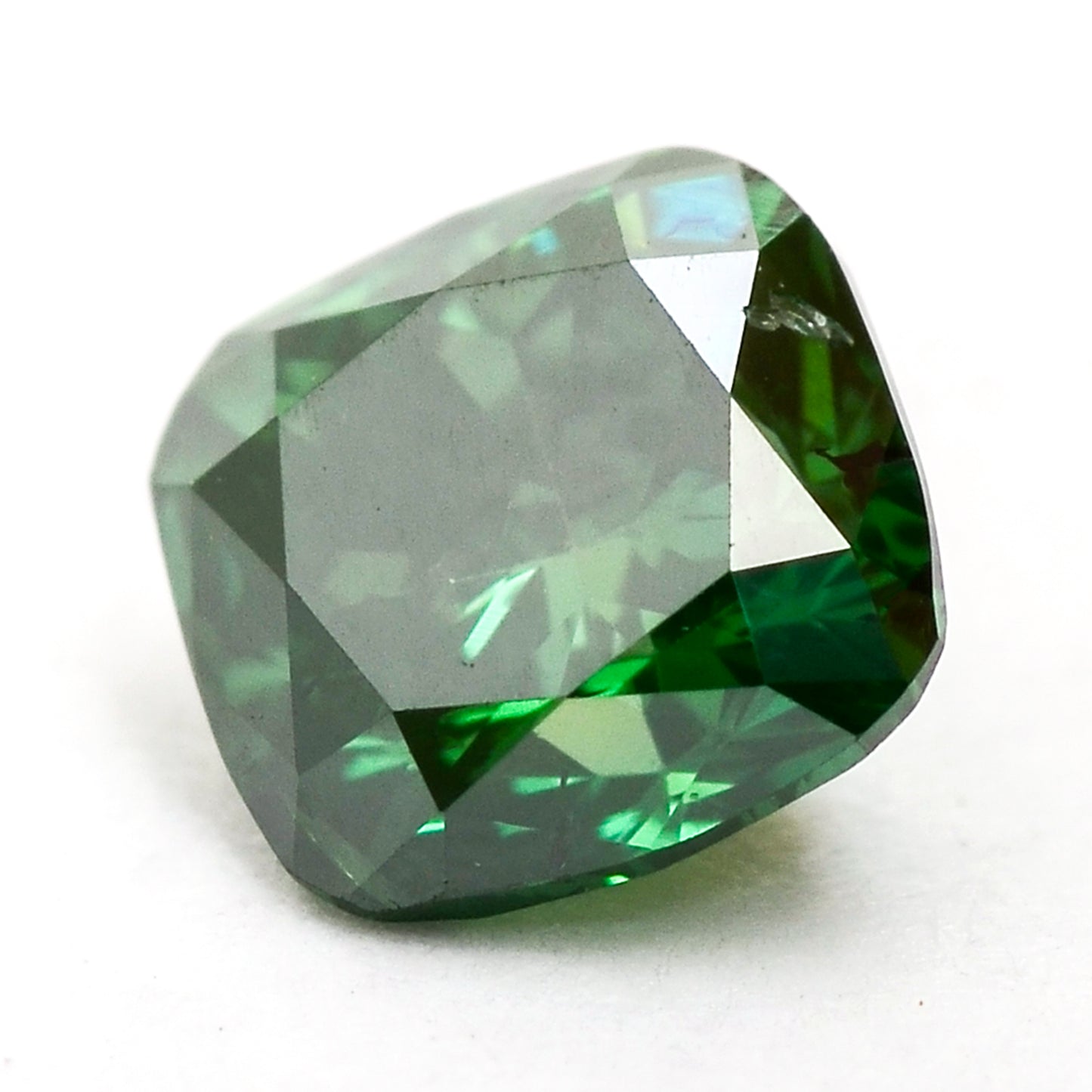 0.36 Green Diamond Cushion Loose Diamond