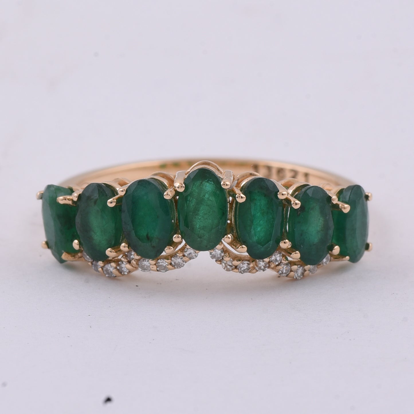 2.03 Ct Oval Natural Emerald 14K Gold Ring