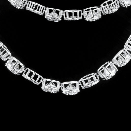 67.46 Ct Round Lab Grown Diamond 14K Gold Necklace