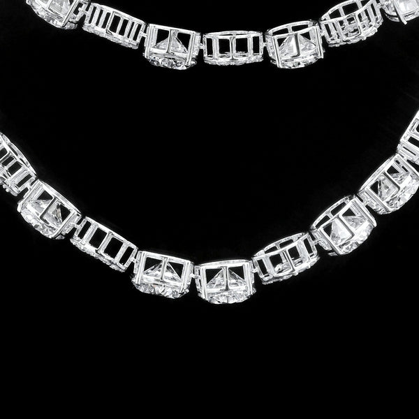 67.46 Ct Round Lab Grown Diamond 14K Gold Necklace