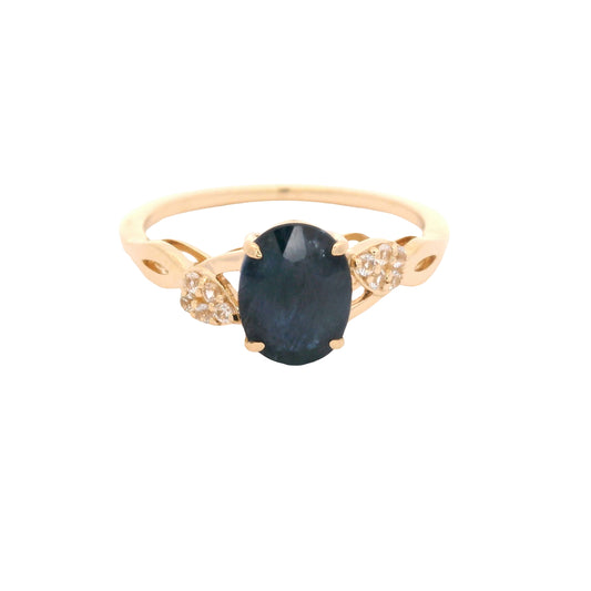 1.88 Ct Oval Sapphire 14K Gold Ring