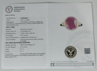 3.43 Ct Oval Mixed Cut Natural Corundum Ruby 14K Gold Ring