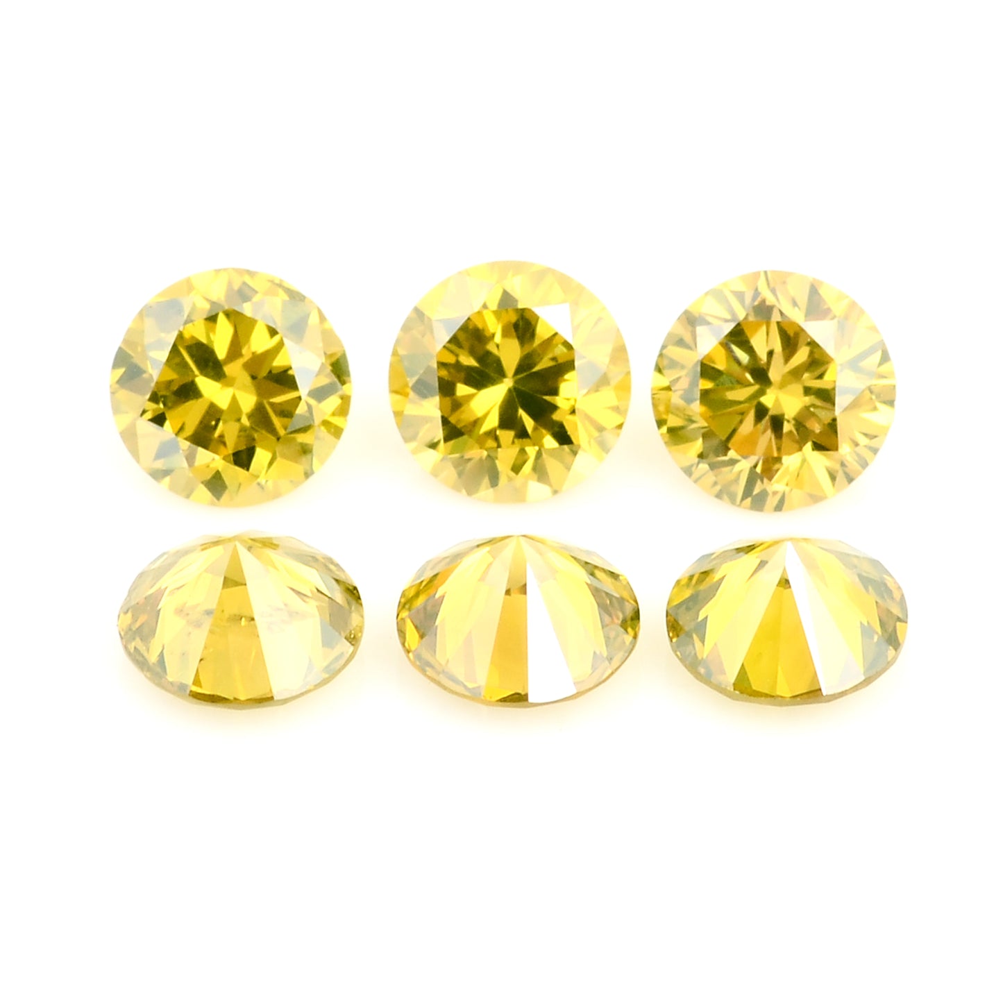 0.89 Yellow Diamond Round Loose Gemstone