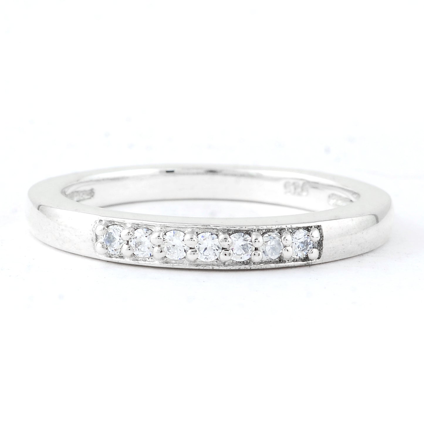 0.26 Ct Round Cubic Zirconia, 925 Sterling Silver Ring