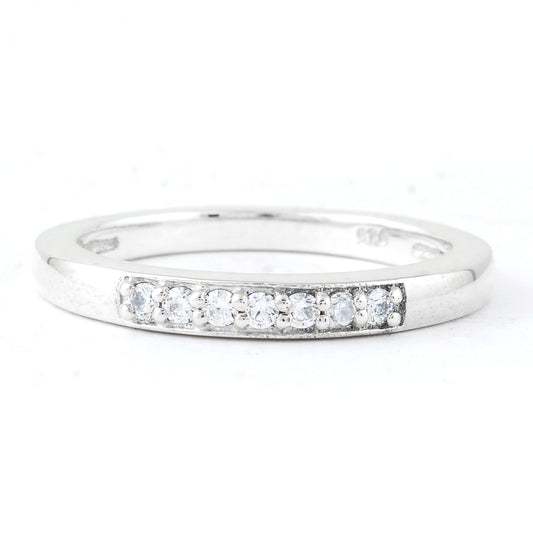 0.26 Ct Round Cubic Zirconia, 925 Sterling Silver Ring