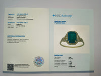 2.20 Ct Octagon Natural Emerald 14K Gold Ring