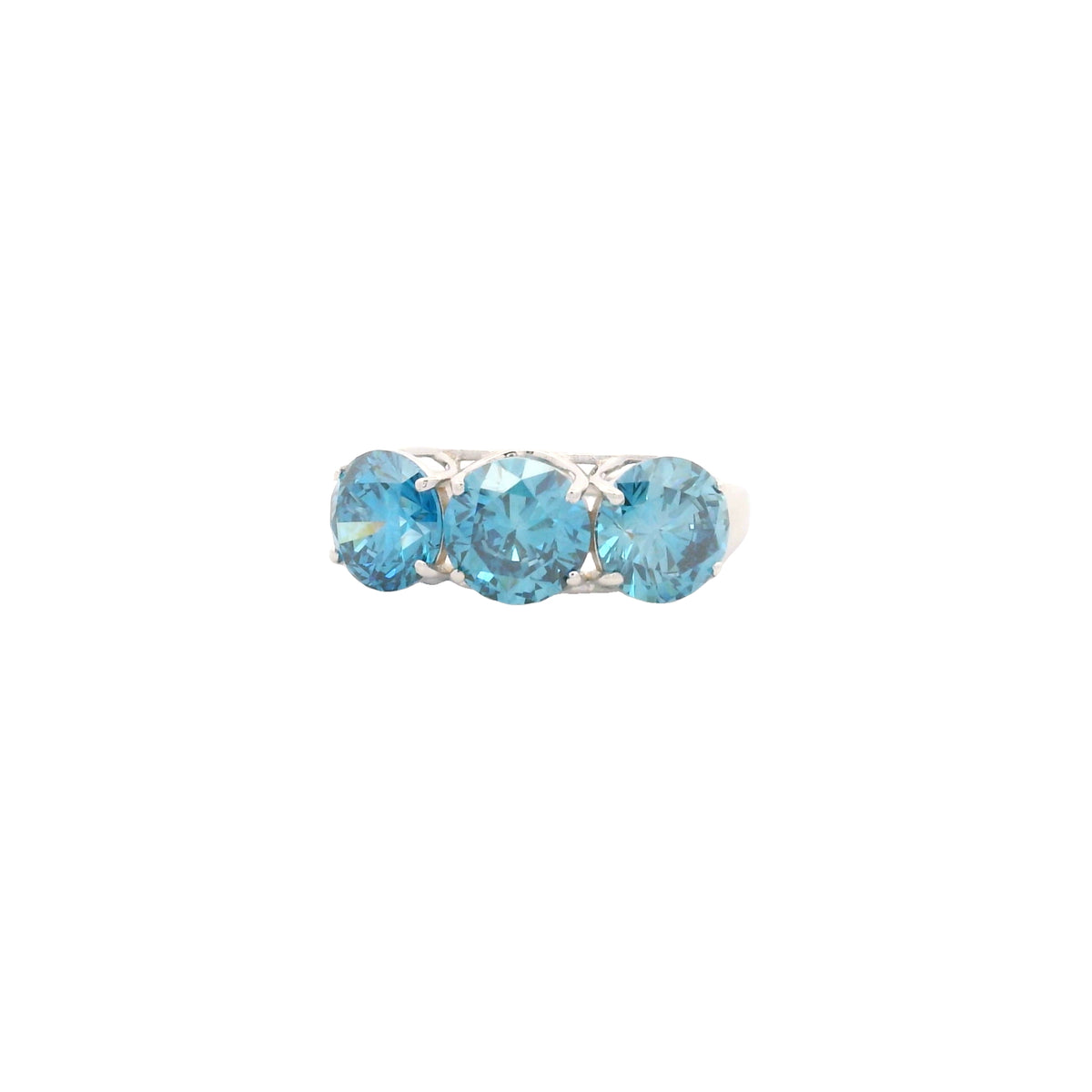 3.13 Carats Blue Lab Grown Diamond 14K Gold Ring