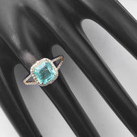 2.30 Ct Octagon Step Cut Natural Emerald 14K Gold Ring