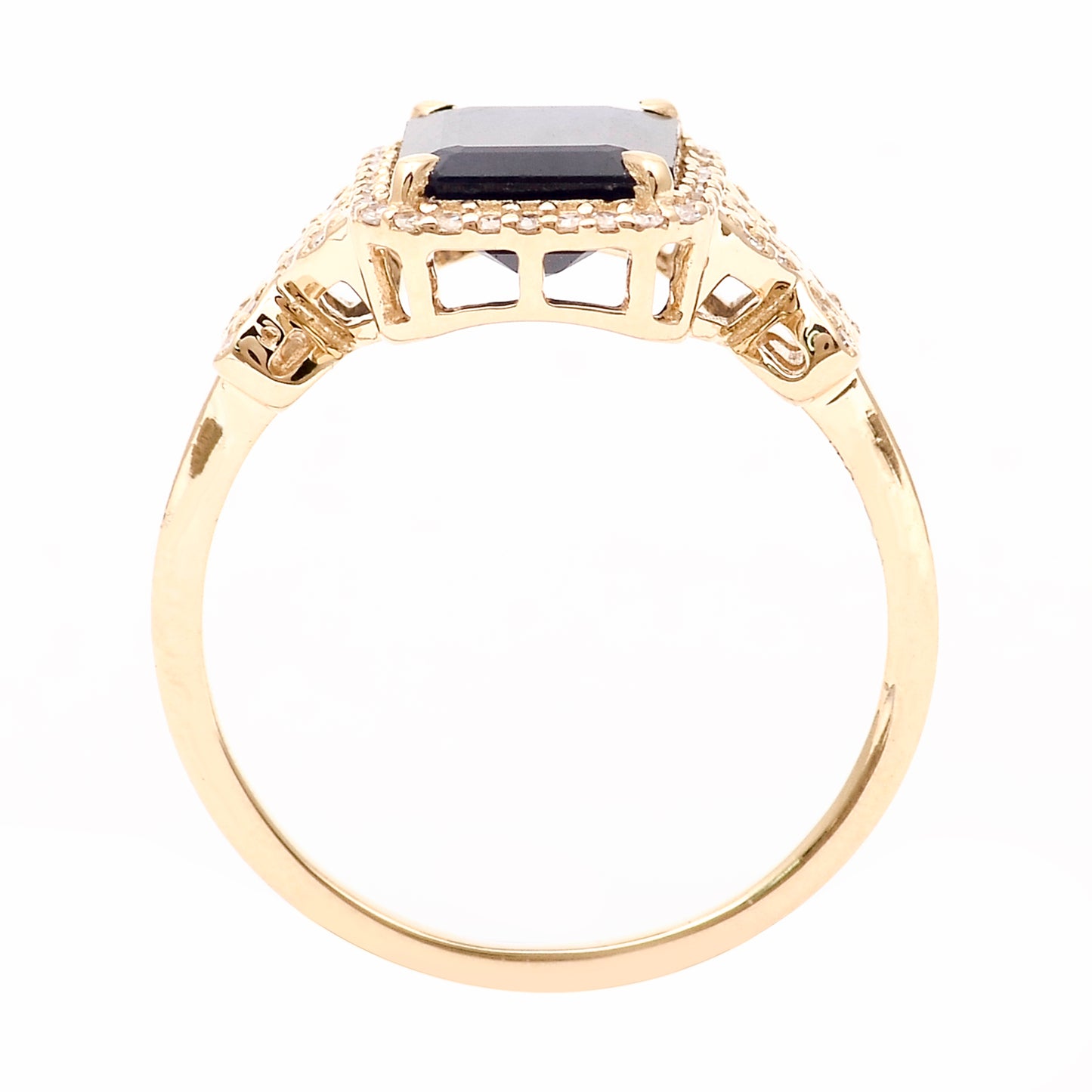 2.65 Ct Octagon Natural Sapphire 14K Gold Ring