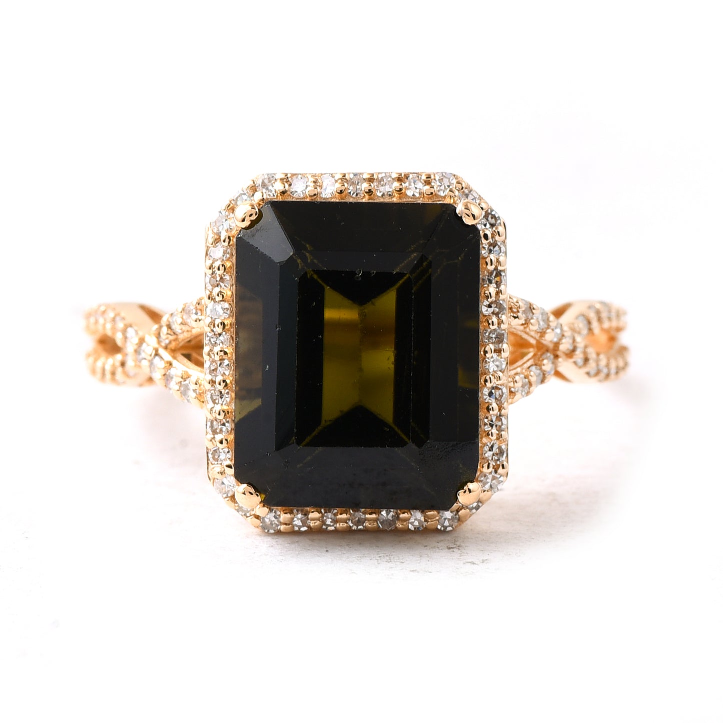 4.77 Ct Octagon Tourmaline 14K Gold Ring