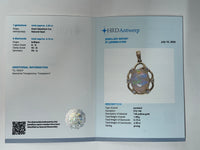 2.50 Ct Oval Cabochon Cut Natural Opal 14K Gold Pendant