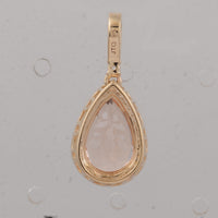 2.81 Ct Pear Morganite 9K Gold Pendant
