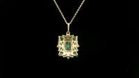 1.85 Ct Octagon Emerald 14K Gold Pendant