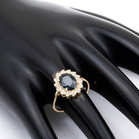 1.71 Ct Oval Natural Sapphire 14K Gold Ring
