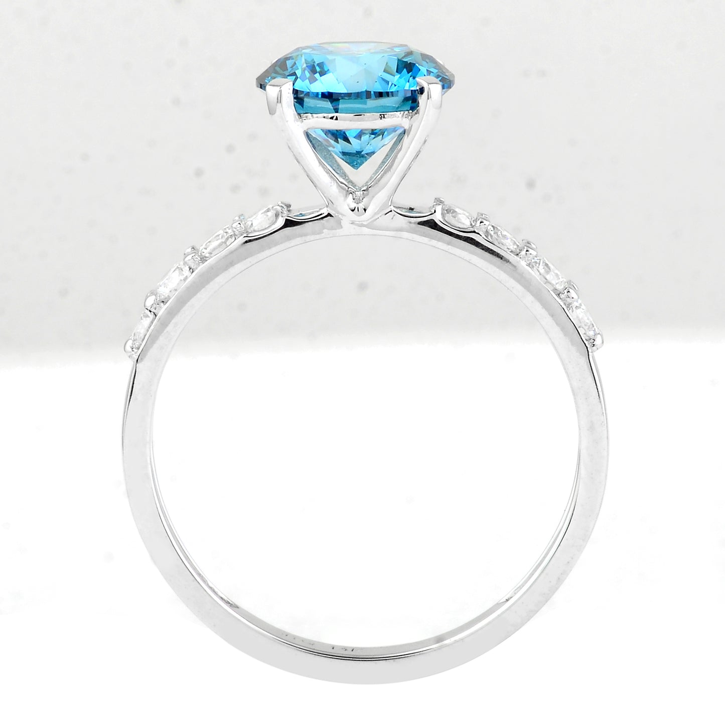 2.31 Carats Blue Lab Grown Diamond 14K Gold Ring