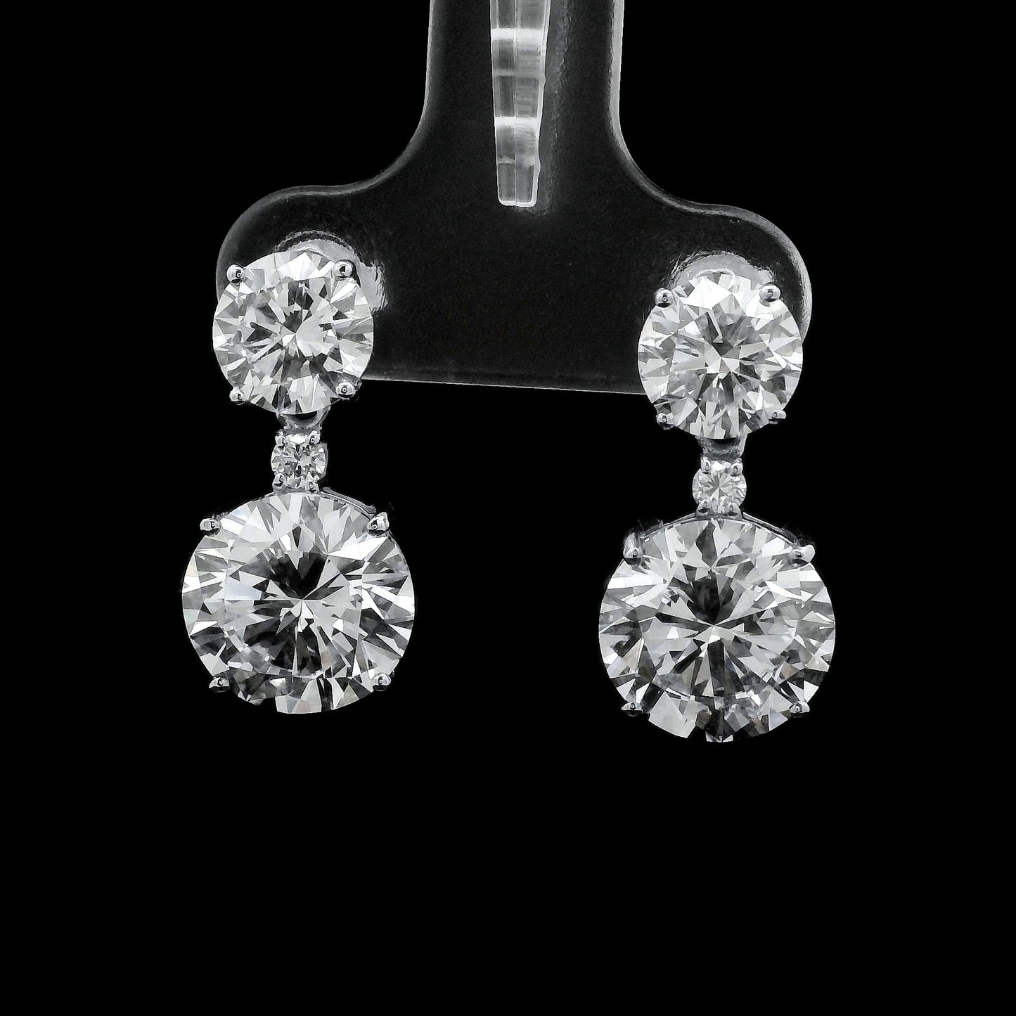 8.45 Ct Round Lab Grown Diamond 14K Gold Earrings
