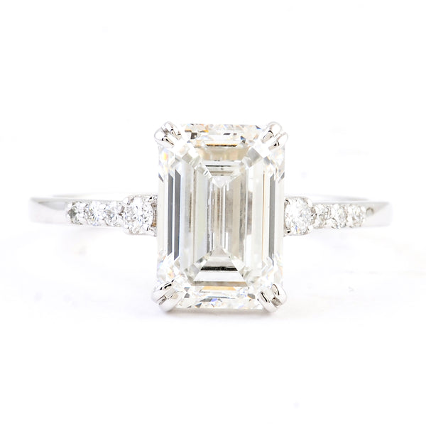 3.07 Carats Lab Grown Diamond 14K Gold Ring