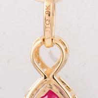 2.77 Ct Marquise Ruby 9K Gold Pendant