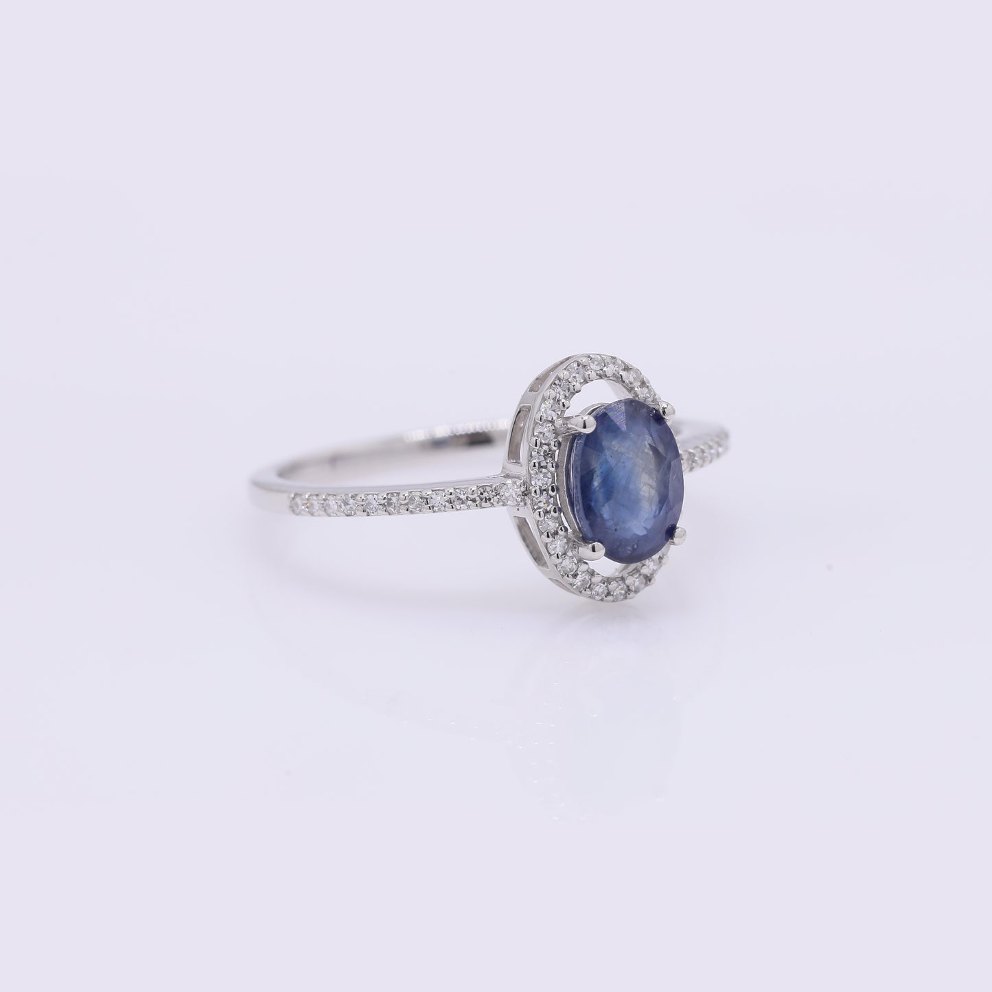 1.43 Ct Oval Mixed Cut Natural Sapphire 950 Platinum Ring
