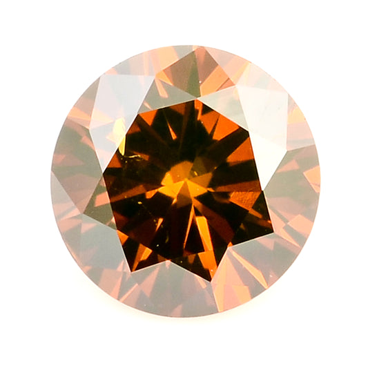 0.38 Red Diamond Round Loose Gemstone