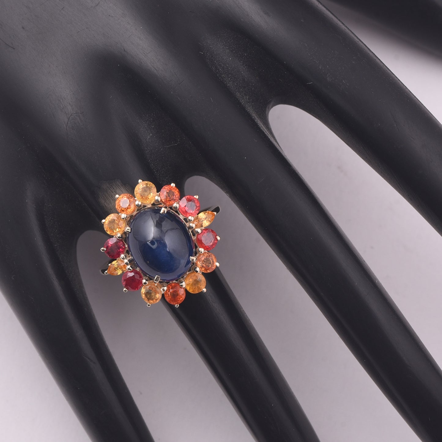 8.10 Ct Oval Sapphire 9K Gold Ring