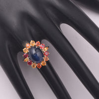 8.10 Ct Oval Sapphire 9K Gold Ring
