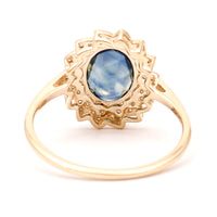 1.71 Ct Oval Natural Sapphire 14K Gold Ring