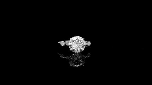 2.45 Ct Round Lab Grown Diamond 14K Gold Ring