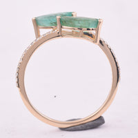 1.20 Ct Marquise Emerald 9K Gold Ring