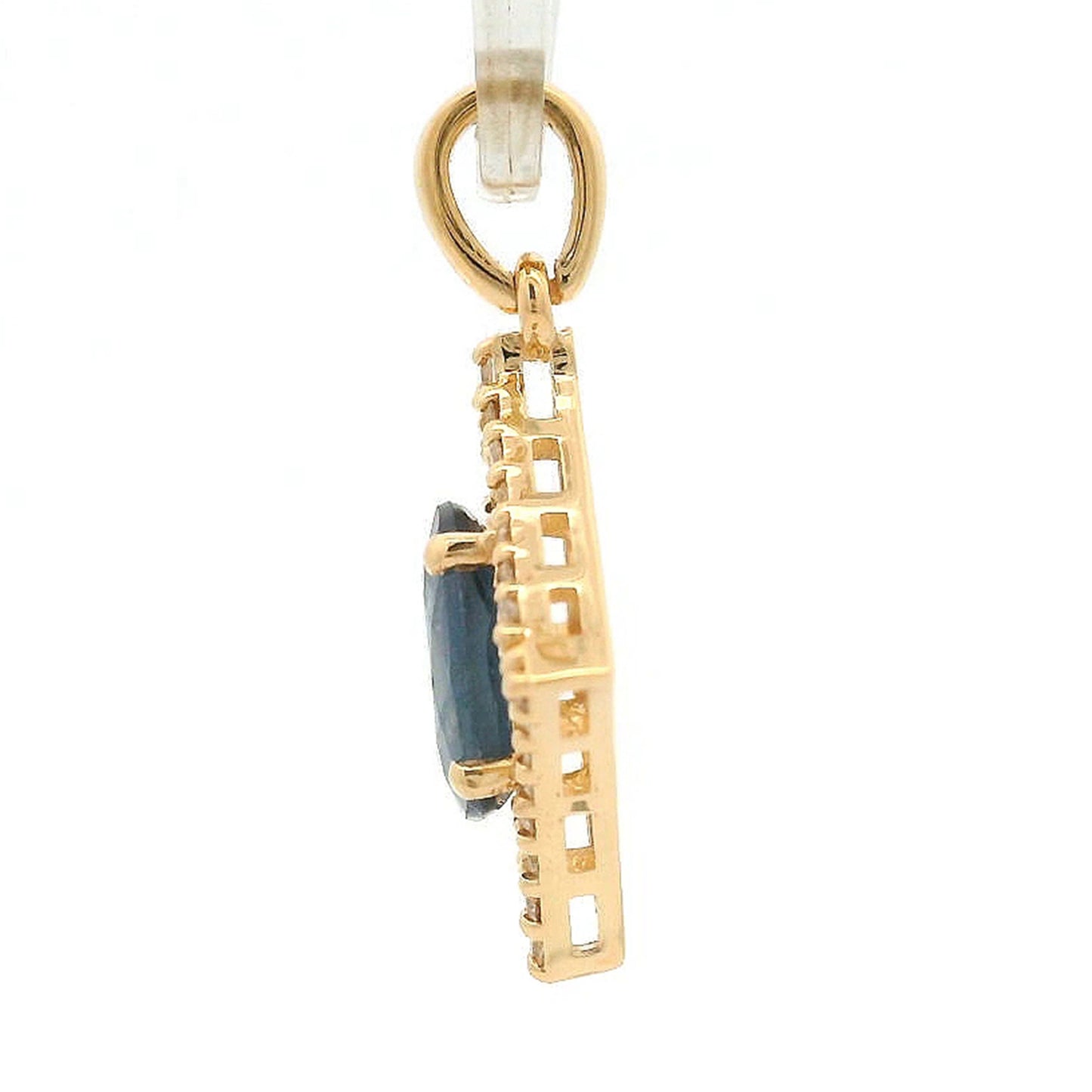 1.63 Ct Oval Sapphire 14K Gold Pendant