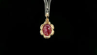 3.08 Ct Oval Ruby 14K Gold Pendant