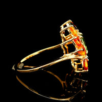 2.76 Ct Octagon Multi Sapphire 14K Gold Ring