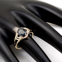 2.66 Ct Oval Natural Sapphire 14K Gold Ring