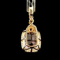 6.31 Ct Cushion Kunzite 14K Gold Pendant