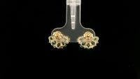1.84 Ct Oval Emerald 14K Gold Earrings