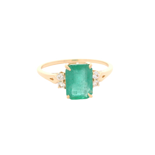 1.68 Ct Octagon Emerald 14K Gold Ring