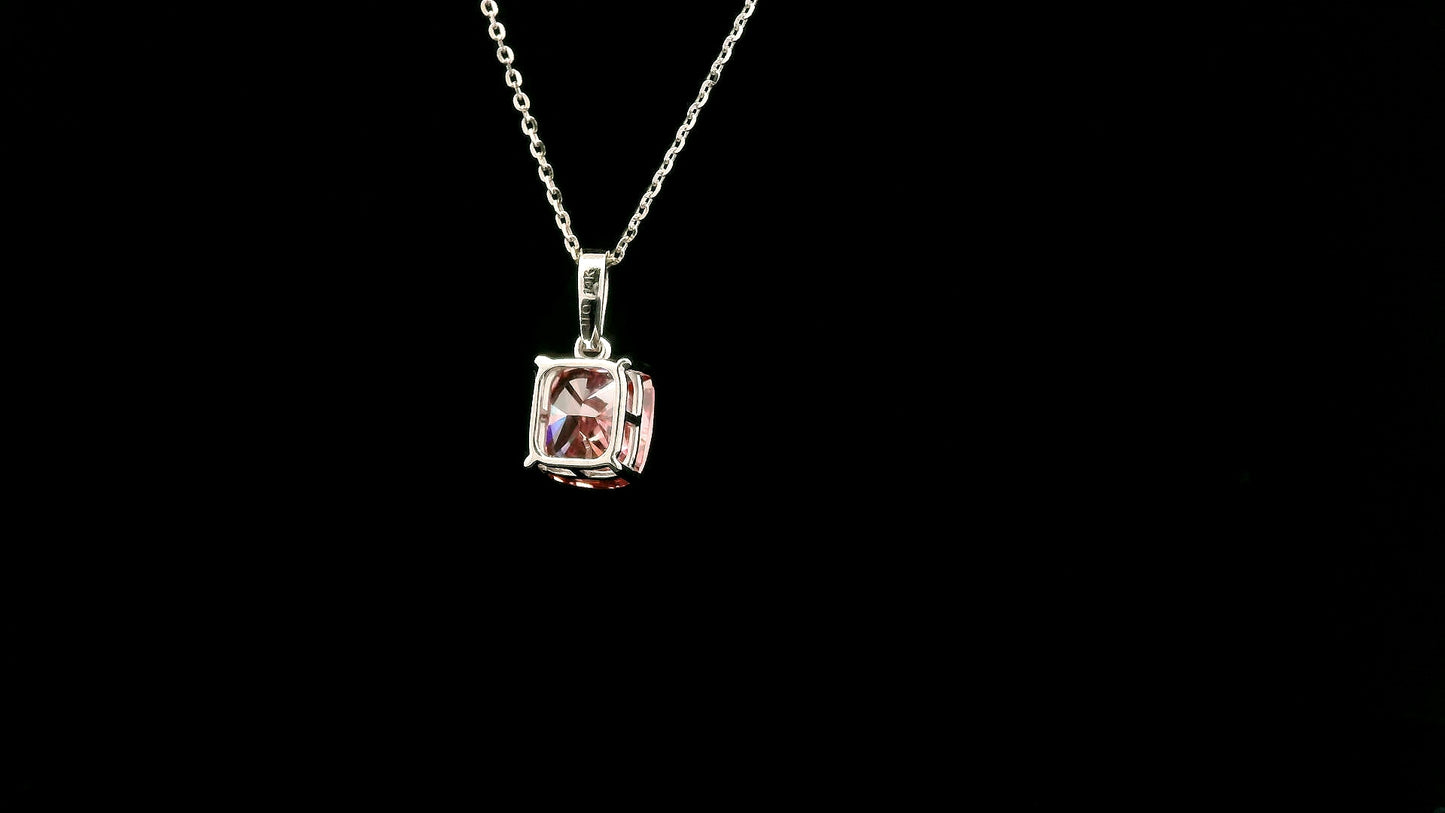 2.01 Carats Pink Lab Grown Diamond 14K Gold Pendant