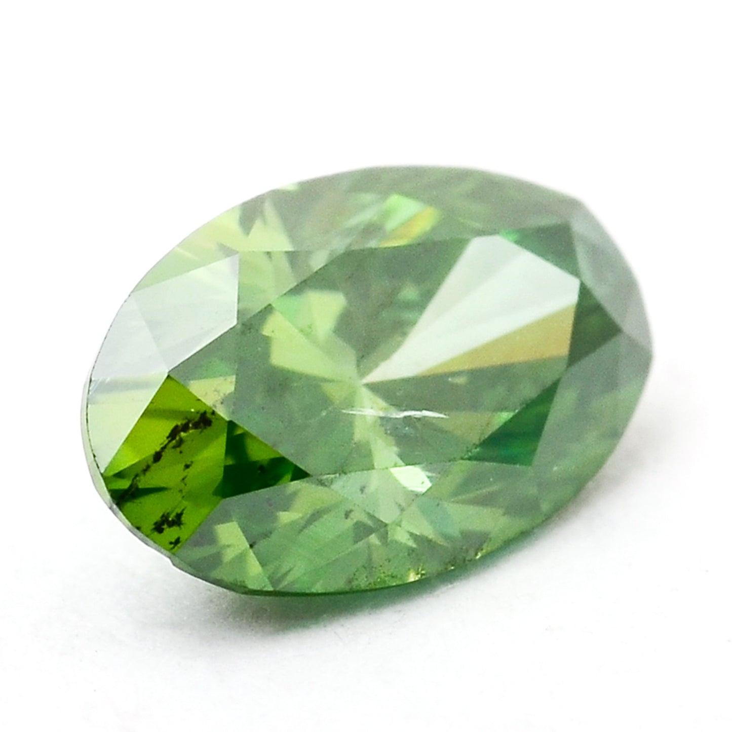 0.38 Green Diamond Oval Loose Diamond