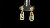 2.12 Ct Oval Emerald 14K Gold Earrings