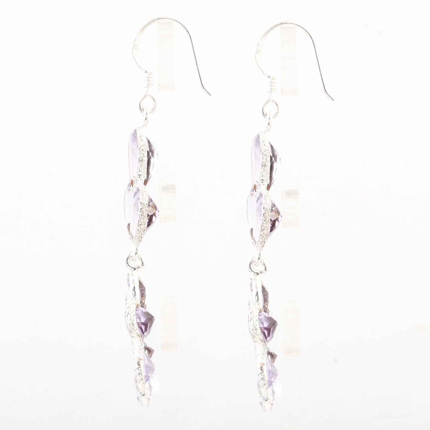 12.38 Ct Amethyst 925 Sterling Silver Earrings