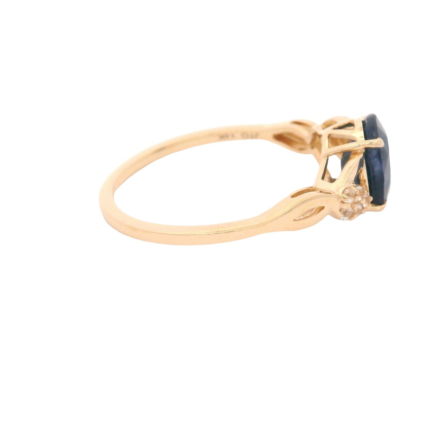 1.88 Ct Oval Sapphire 14K Gold Ring