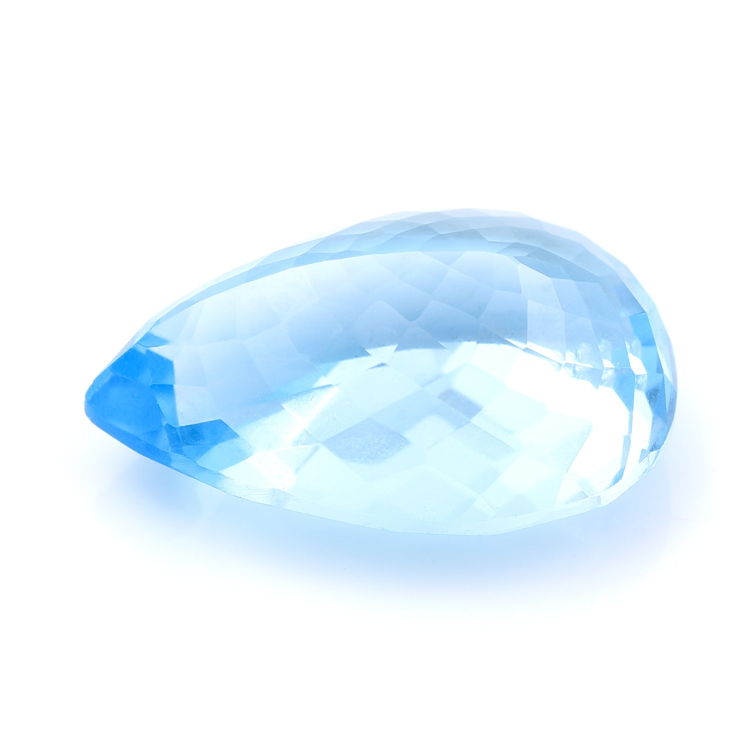 33.41 Natural Blue Topaz Pear Mixed Cut Gemstone
