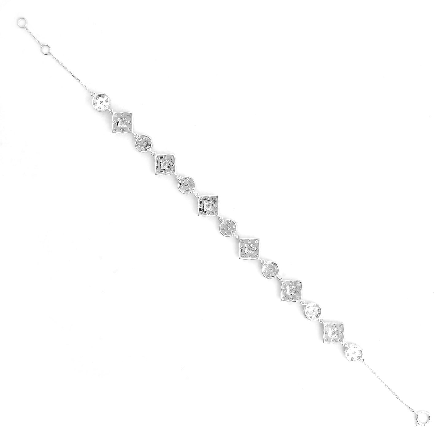 3.37 Carats Lab Grown Diamond 14K Gold Bracelet