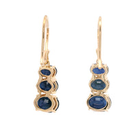 6.24 Ct Oval Sapphire 14K Gold Earrings