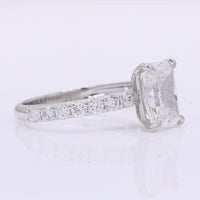2.45 Carats Lab Grown Diamond 950 Platinum Ring
