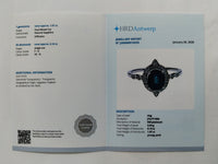 2.07 Ct Oval Mixed Cut Natural Sapphire 950 Platinum Ring