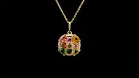 1.50 Ct Trillion Tourmaline 14K Gold Pendant