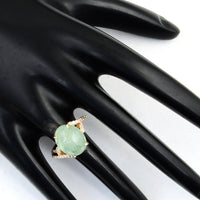 6.35 Ct Oval Emerald 14K Gold Ring