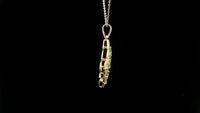 1.30 Ct Round Emerald 14K Gold Pendant