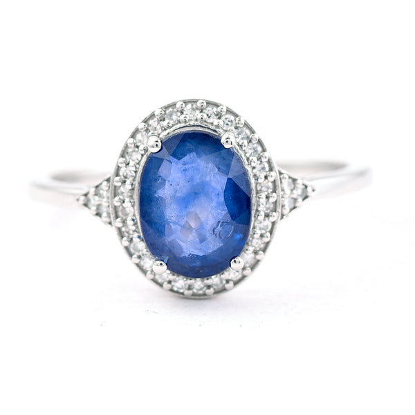 1.69 Ct Oval Mixed Cut Natural Sapphire 950 Platinum Ring